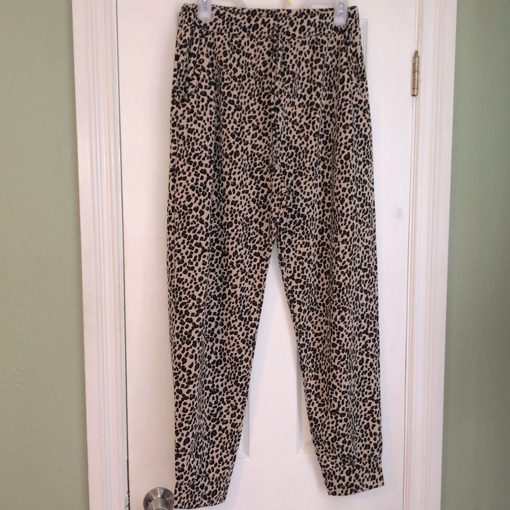 Leopard print joggers